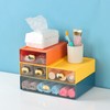 Spacious Desk Drawers, Stackable Desktop Organizer, Plastic Storage Box for