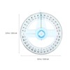 Gadpiparty 6pcs Clear Plastic Protractor Ruler with Rotating Indicator for