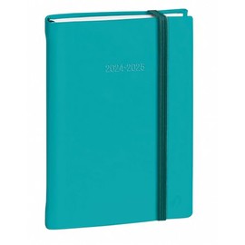 Quo Vadis - School Diary - 2025 - 2026 - Eurotext Agenda - Daily Calendar - Multilingual - Silk - Blue - 12 Months from August to July - 12 x 17 cm