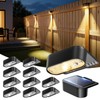 JOFIOS Fence Lights Solar Powered 12 Pack, 3000/4000/6000K 3 Modes,