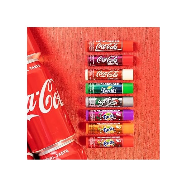 Lip Smacker Coca-Cola Flavored Balm, 8 Count, Flavors Coke, Cherry
