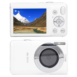 Digital Camera for Photography, 8K HD 68MP 16X Zoom Vlogging Camera with 2.7 Inch Screen, Timer Shoot Beauty Filter Compact Point and Shoot Digital Cameras (White)