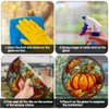 4 Pcs Colorful Pumpkin Window Clings, Anti-Collision Window Clings Decals