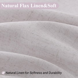 Naturoom 42 Inch Shower Curtain - Stall Narrow Half Green Linen Ultra Thick Fabric Shower Curtain Set with Hooks, Boho Farmhouse Rustic RV Camper Bath Curtains for Bathroom, Champagne, 42x72