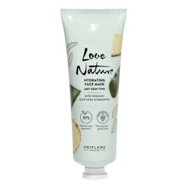 Mascarilla Facial Hidratante Con Aloe Y Piña Orgánicos Todo Tipo De Piel