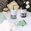 Bathroom Accessory Set 4-Pieces Tropical Bamboo Leaves