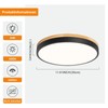 Qamra LED Ceiling Light, Ceiling Light, Black, 30 cm, Wooden