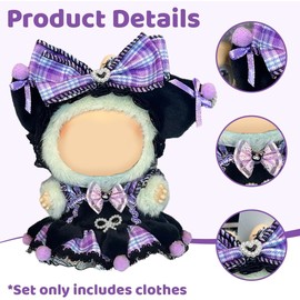 Cute Doll Clothes 17 Cm for Baby Doll, Bows Hair Clip Coat Shoes for Baby Clothes Accessories, Doll Accessories Gifts for Girls Boys（No Doll）