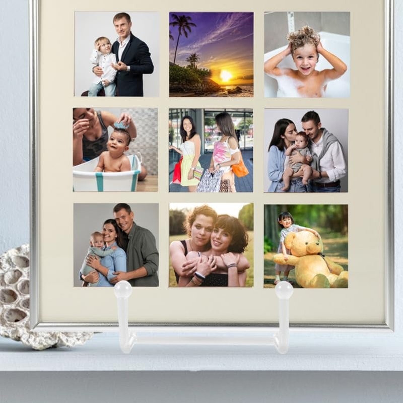 HOLIDYOYO 2pcs Metal Photo Display Stands Plate Display Holder Easel