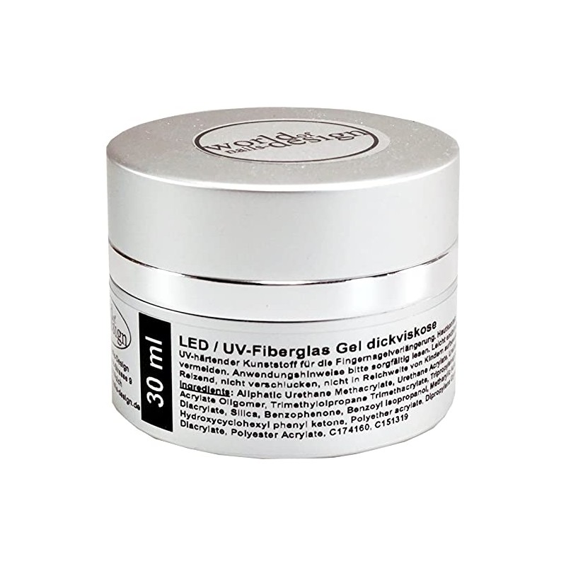 LED/UV Gel Fibreglass Clear Thick Viscosity 30 ml Premium Edition
