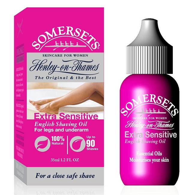 Somersets USA Women's Sensitive Shave Oil for Legs, 1.2 fl. oz.