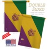 Mardi Gras House Flag Set Springtime Carnival Festival Masquerade Celebration