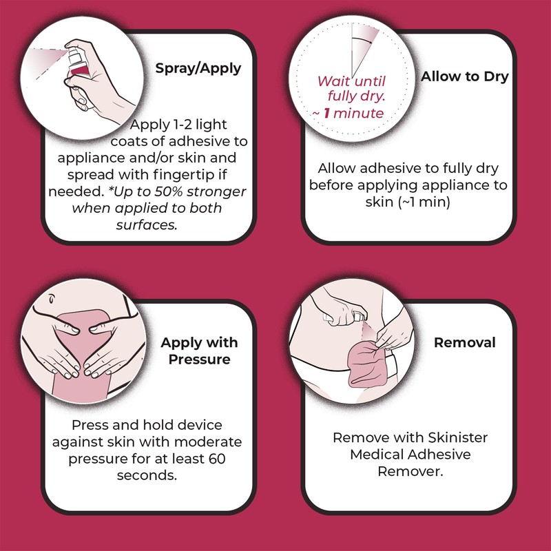 Skinister Medical Adhesive Spray | Silicone Skin Glue for Ostomy