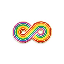 Pinsanity Infinity Rainbow Enamel Lapel Pin