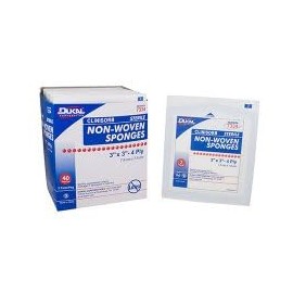 7334 Clinisorb Non-Woven Sponges 4-Ply 3 Inch x 3 Inch; Sterile Tray of 40