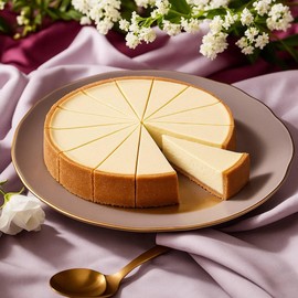 Andy Anand Luxurious 9-Inch Gluten Free New York Cheesecake - Fresh California Cream Cheese, Freshly Baked, Velvety Rich & Silky Smooth Texture, All-Natural Ingredients, Rich & Silky Gourmet (2 lbs)