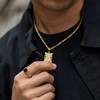 KissYan Initial Letter Pendant Necklace for Men Womens, 14K Gold