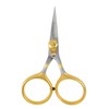 Dr. Slick Arrow Scissor, 3-1/2", Bent Shaft, Gold Loops, Straight