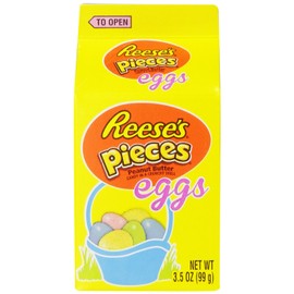 Reese's Pieces Easter Peanut Butter Pastel Eggs, 3.5-Ounce Cartons (Pack of 15)