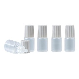 Natural Cosmetics Laboratory, Dropper Type, Eye Dropper, Divided Bottle, Refill Bottle, Translucent, Gray Cap, 1.2 fl oz (5 ml), Set of 5