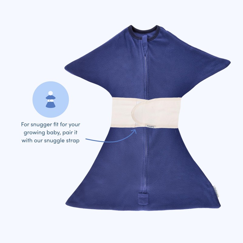 SleepingBaby Zipadee-Zip Fleece Transition Swaddle - Arms-Out Wearable Blanket for
