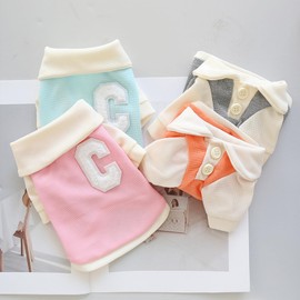 Ittokis 4 Pieces Dog Polo Shirts, Breathable Pet Shirts, Puppy T-Shirt Dog Clothes Outfit Apparel Coats for Small Medium Dogs Cats