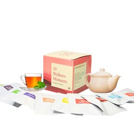 Nebula Herbal Assorted Herbal Tea Sampler – 10 Unique Blends in Eco Gift Box | Green, Black & Caffeine-Free | Biodegradable Tea Bags for Mindful Wellness