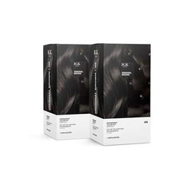 IGK Permanent Color Kit ORIGINAL BROWN - Brown Black 4N | Easy Application + Strengthen + Shine | Vegan + Cruelty Free + Ammonia Free | 4.75 Oz (2 Pack)