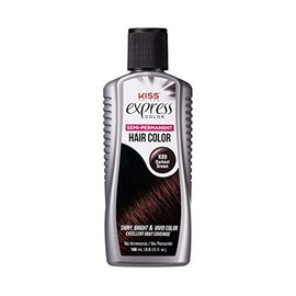 Kiss Express Color semipermanente color de cabello 3.5 oz. #K89 - café oscuro, marrón oscuro (Darkest Brown), 3.5 Ounce (6 Pack)