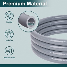 GASPRO 10 Feet 1/2" ID Natural Gas Hose, Low Pressure LPG Hose, for Weber, Char-Broil, Pizza Oven, Patio Heater and More