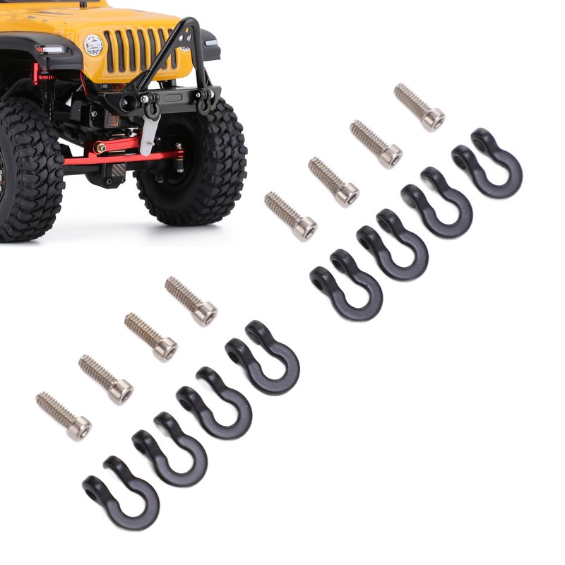 8pcs Metal Front Rear Bumper Trailer Hook for 1/24 RC
