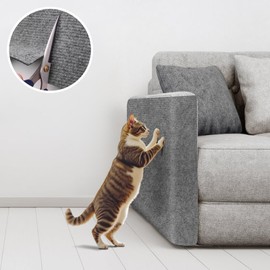 alophoty Cat Scratching Mat Self-Adhesive, 118"x15.8" Trimmable Cat Scratch Furniture Protector, Durable Cat Scratch Pad for Couches, Cat Trees, Walls, Easy to Install for Cat Owners