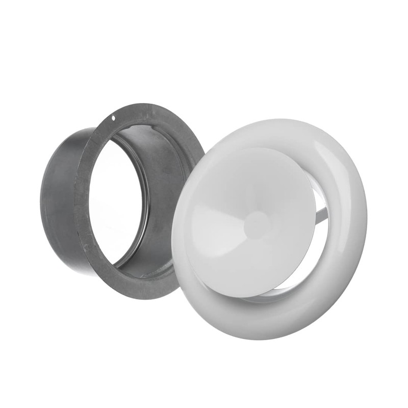 Diameter 160 mm, white plate valve, stainless steel exhaust valve,