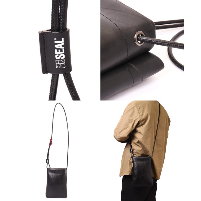 Seal Leather Cord Shoulder Bag Sacoche Men's Mini Shoulder Bag