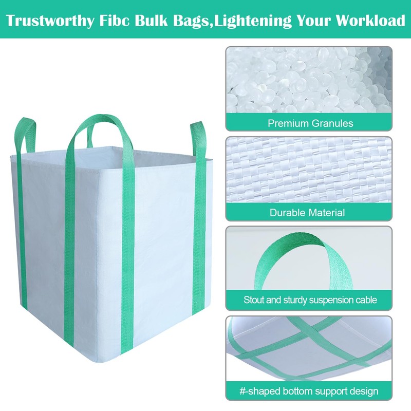 1 Pack FIBC Bulk Bag,2 Ton Bag,35"L x 35"W x