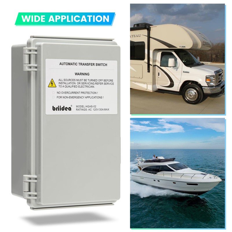 RV Transfer Switch, Briidea Automatic Transfer Switch 30 Amp Applied