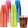 MATANA Pack of 40 Colourful Hard Plastic Party Cups (Neon,
