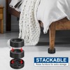sourcing map Round Furniture Risers 4 Set, Height 2.36" Adjustable