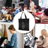 Music High Note Treble Clef Pattern Cotton Handbag Shopper Grocery