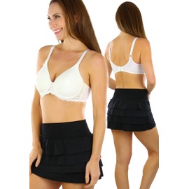 ToBeInStyle Bralettes de lactancia sin costuras para mujer, Individual: borde inferior de encaje - blanco, 38C