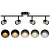 VANoopee 5-Color 4 Light Black LED Track Lighting Fixtures Ceiling