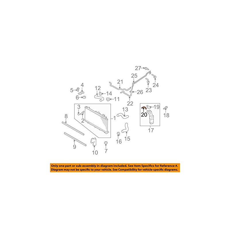 Subaru Coolant Tank Hose - 45162AG02B
