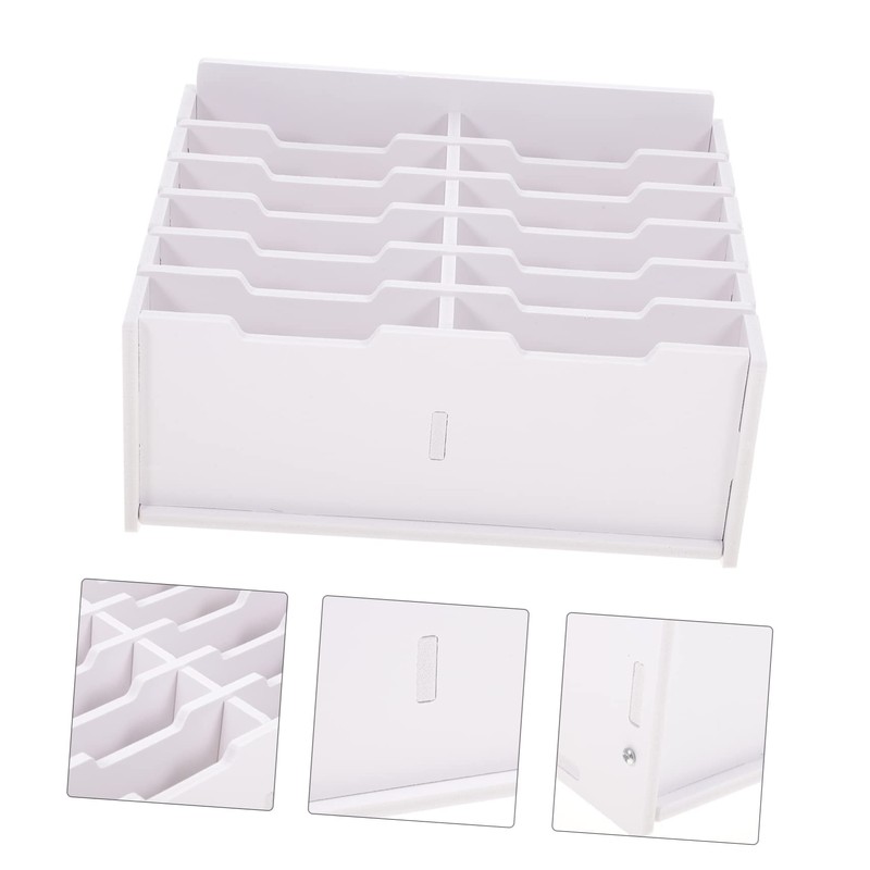 Kichvoe Cell Phone Holder Storage Box Desk Organizer for Classroom