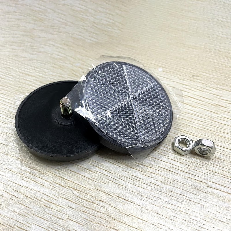 White Plastic Reflector Round Reflector (1 Pair) Bike Reflector Motorcycle