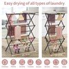 APEXCHASER Clothes Drying Rack, 3-Tier Laundry Drying Rack for Clothes,