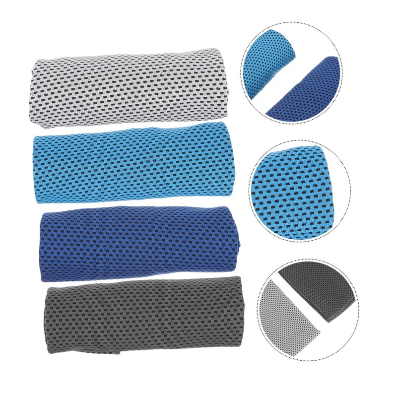 SUPVOX Breathable Towel Set 4pcs Quick-Drying Cooling Towels for Outdoor