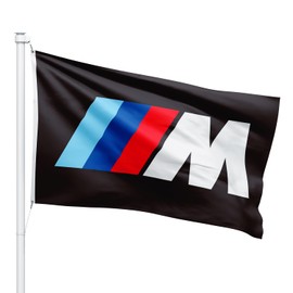 Car Flag 3x5 FT - Fade Resistant M Logo M Racing - 150D Quality Thicker Large Garage Decor Banner