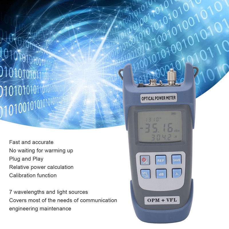 Optical Power Meter Fast Accurate Low Battery Consumption Optical Fiber