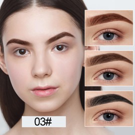 Apooliy 3 Colors Eyebrow Makeup Kit,Long Lasting Brow Palette,Eyebrow Filler Powder with Brow Brush,Professional Eyebrow Contour Palette,Creates Natural Brows