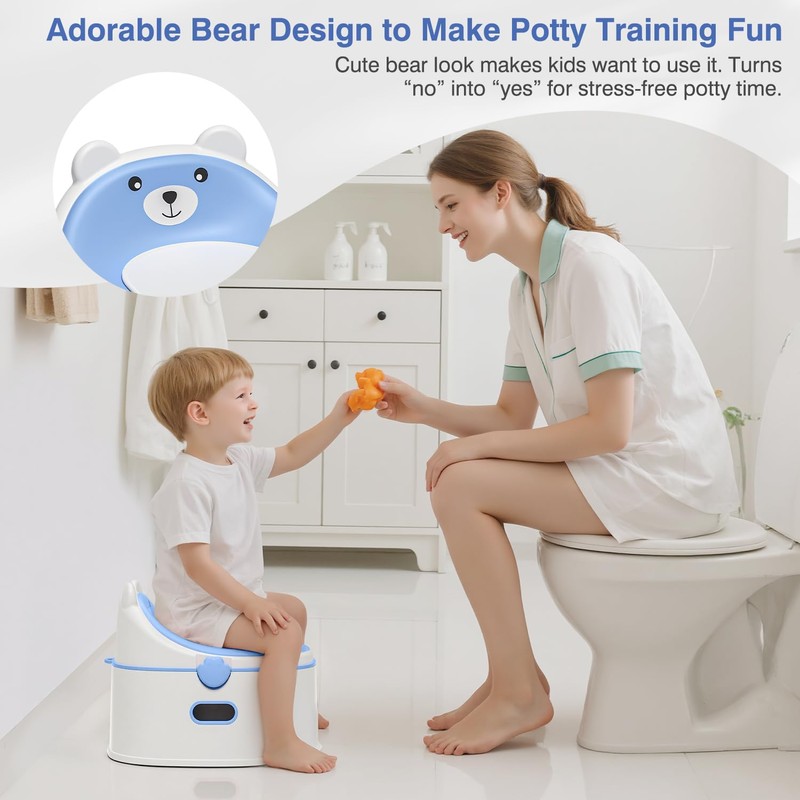 3-in-1 Toddler Potty Training Toilet for Boys & Girls -